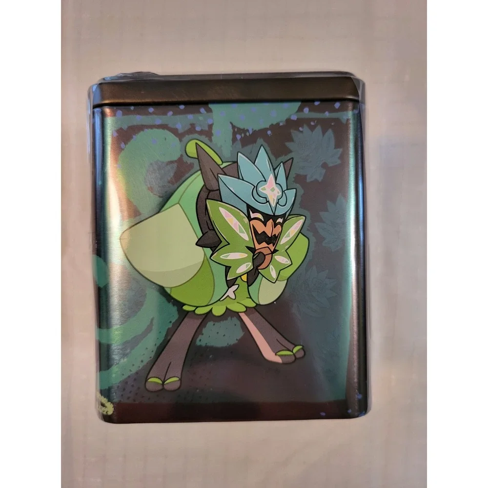 Pokemon TCG Ogerpon Stacking Tin Factory Sealed 3 Booster Packs 2 Sticker Sheets